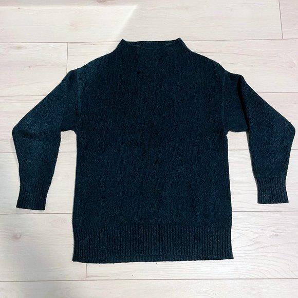 Teal Warm Mockneck Uniqlo Sweater - Picture 2 of 6